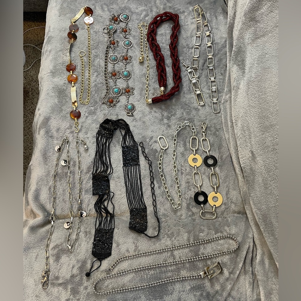 Lot of 8 Fashion Belts / Straps